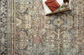 Loloi Layla Collection LAY-03 Olive/Charcoal 9'-0" x 12'-0" .13" Thick Area Rug, Soft, Durable, Vintage Inspired, Distressed, Low Pile, Non-Shedding, Easy Clean, Printed, Living Room Rug